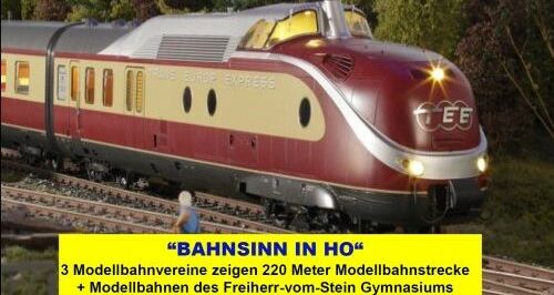 Modellbahnausstellung in der Aula unserer Schule