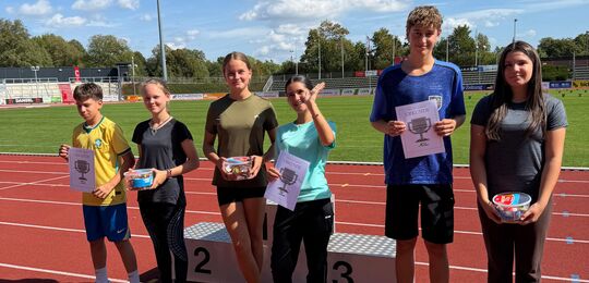 Bundesjugendspiele 2026: Siegerehrung im Stadion